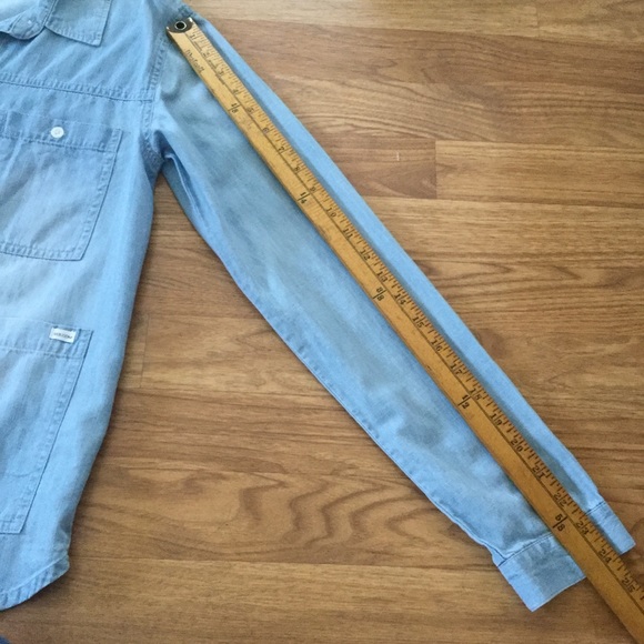 Volcom Chambray Denim Button Down Shirt - Picture 10 of 10